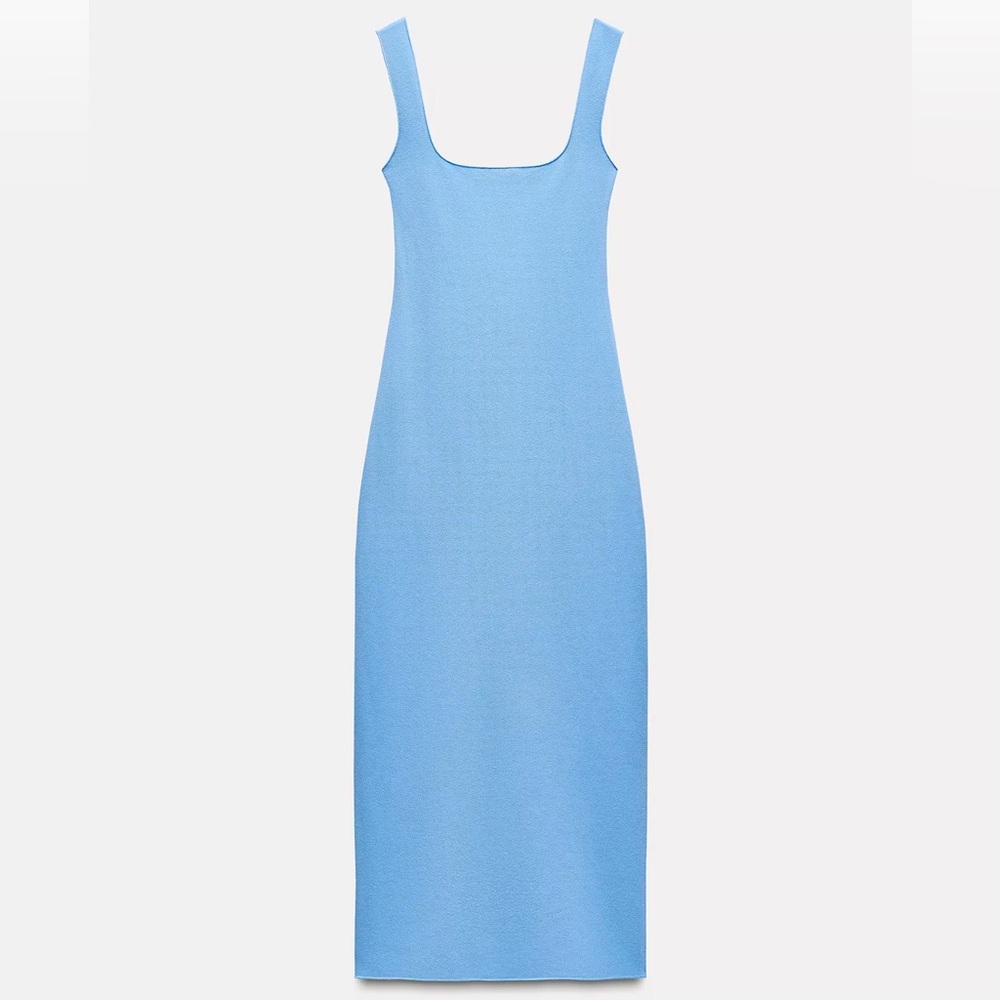 STRETCH KNIT MIDI DRESS